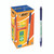 CW Office Bic Ecolutions Clic Stick Blue PK50, image of a box of 50 blue retractable ballpoint pens with a matching pen beside it.