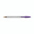 CW Office Bc Cristal Fun Purple Ball Pen PK20, clear ballpoint pen with purple cap and grip, 16mm tip.