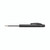 CW Office Bic Retractable Ball Pen Black PK50, black and silver retractable ballpoint pen with a black clip and tip.