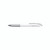 CW Office Floatune Retr Rollerball Black PK12, white and silver retractable ballpoint pen with silver clip.