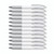 CW Office Floatune Retr Rollerball Black PK12, set of twelve white and gray rollerball pens with clip, designed for professional writing.