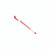 CW Office Red Gel Pens Medium Tip PK10, red gel pen with a rounded tip and a flexible grip in a clear plastic body.