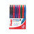 CW Office Pentel Energel Pen Med ASST PK9, set of nine colorful retractable gel roller pens in black, red, blue, purple, pink, green, orange, and light blue, with medium tips