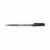 CW Office Staedtler Stick Ball Pen BLK PK10, a black and silver ballpoint pen with a gold tip and black clip, designed for office use.
