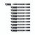 CW Office Stabilo Sensor Cus Tip Flnr BLK PK10, black marker pens with sensor technology and fluorescent tips