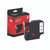 CW Office 1000 Label Tape 9MM Black White, image of a black label tape cartridge with white and black label details, alongside its red packaging box.