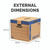 CW Office Smoothmove Removal Box 85L PK5, a large cardboard removal box with dimensions 48 cm x 47 cm x 41.2 cm and blue accents, designed for moving or storage purposes.