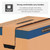 CW Office Smoothmove Prime Moving Box XL PK5, sturdy large moving box with reinforced carry handles and brown and blue design for moving and storage.