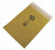 CW Office Jiffy Pad Bags Rcyl Sz 1 Gld PK100, yellow padded paper mailing bag with secure adhesive closure and printed logo.