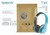 CW Office Bubble Lined BAG Gold 270X360 PK50, brown bubble lined packaging bags with self seal strip and easy opening tear strip, designed for recycling, shown next to wireless headphones.