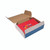 CW Office Gosecure Post Box B 318X224X80 PK20, cardboard postal box with red and multicolored packet inside.