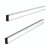 CW Office Nobo T-Card Size 24 Planning Link Bars, two white metal linking bars with black end caps for organizing T-cards efficiently.