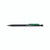 CW Office Q-Connect Mechanical Pencil Med PK10, black mechanical pencil with green clip and eraser, 0.7mm lead size.