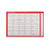 CW Office Sasco Chart Track Aluminium 36 Inch, red and white calendar track with aluminum top and bottom bars.