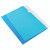 CW Office Q-Connect Cut Flush Folder A4 PK100, blue file folder with plastic cover and lined divider sheets for organized document storage.