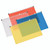 CW Office Q-Connect Doc Zip Wallet A5 AST P20, set of four colorful document wallets in white, red, blue, and yellow with zippered closure.