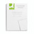 CW Office Q-Connect Punched Pockets A4 PK100, pack of 100 clear punched pockets with top opening and orange peel design for easy document access.