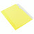 CW Office Q-Connect Cut Flush Folder A4 PK100, yellow plastic filing folder with lined papers inside for organization and storage.