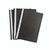 CW Office Graffico By 5 Star Proj Folder P100, black project folder with a textured cover and white paper holder on the spine for organizing documents.