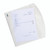 CW Office Elba Snap Wallet PP A4 Clear PK5, transparent plastic document wallet with snap closure holding an invoice, designed for organizing A4 papers and receipts.