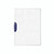 CW Office Durable Swingclip Folder Dk BLU PK25, white folder with a blue swingclip fastener on the left side.