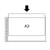CW Office Esselte LS Punch Pocket A3 Clear PK10, diagram showing a clear, A3-sized punch pocket with hole punches on the left side for filing.