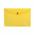 CW Office Q-Connect Doc Folder A4 Yellow PK12, yellow plastic legal file folder with a black button on the flap.