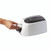 CW Office Durable ID 300 Badge Printer 891065, compact white badge printer with black cover and a person inserting a badge card.