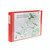 CW Office Elba Vision 4D Rbndr 30MM A3 Obl Red, red binder with a decorative floral pattern and 'Monthly Meetings' label on the cover.