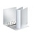 CW Office Esselte Pres 4D Bndr 60MM A4 WHT, white binder with a 4-ring mechanism for holding A4 documents.