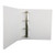 CW Office Q-Connect 4D-RBINDER 65MM A4 WHT PK6, white four D-ring binder opened to show metal rings inside.