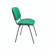 CW Office Jemini Ultra Mpps Stkg Chair GRN, a green stackable office chair with a cushioned seat and backrest, metal frame, and four angled legs.