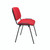 CW Office Jemini Ultra Mpps Stkg Chair Red, red upholstered office chair with black metal frame and four legs for office or conference room seating.