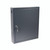 CW Office 5 Star Key Cab 80 Key Cap Dark GREY, a gray metal lockable key cabinet with a key secured in the lock.