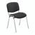 CW Office Jemini Ultra Mpps Stkg Chair Chm/BLK, black fabric office stacking chair with chrome legs and armrests.