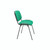 CW Office Jemini Ultra Mpps Stkg Chr Green, office stacking chair with green upholstery and black metal frame.