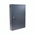 CW Office 5 Star Key Cab 100 Key Cap Dark GREY, a dark grey metal key cabinet with lock and key, designed for secure storage of keys.