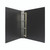 CW Office Black 25MM 4D Presentation Binder PK10, open black binder with three-ring metal binding mechanism inside.