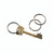 CW Office Stephens Keyring Split PK100 790556, a brass key with a keyring and three additional keyrings for key organization.