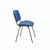 CW Office Jemini Ultra Mpps Stkg Chr Blue, blue upholstered office chair with a padded seat and backrest, black metal frame and armrests, designed for comfortable seating in professional or conference settings.