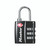 CW Office Master Lock 32MM TSA Combination Padlock, black with a silver shackle and combination dials for secure travel luggage.