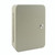 CW Office Q-Connect Pearl GREY 48-KEY Cabinet, a compact and secure grey key storage cabinet with a lock and key, ideal for organizing and safeguarding keys in office environments.