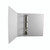 CW Office White 65MM 4D Presentation Binder PK10, open white presentation binder with metal rings for organizing documents.