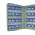 CW Office Q-Connect 80-Key Cabinet Pearl Grey, a storage cabinet with multiple rows of blue key tags and numbered slots for organizing keys.
