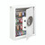 CW Office Phoenix Electronic Key Safe 48 Keys, secure white safe with electronic keypad and colorful key tags inside