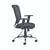 CW Office First Mesh Task Chair Black, ergonomic black mesh office chair with adjustable armrests, cushioned seat, and chrome base with wheels.