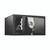 CW Office Sentry Small Key Lock Security Safe, black metal security safe with a key lock and internal compartment for valuables.