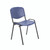CW Office Jemini Mpps Stacking Chair PP Blue, blue polypropylene padded seat and backrest with black metal frame for office or conference room use.