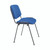 CW Office First Ultra Multi Purpose Stacker Blue, blue office chair with cushioned seat and backrest, metal frame, and four sturdy legs.