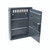 CW Office Magnettag Key Cab 50 Key Cap D/GRY, gray security key cabinet with hooks and numbered key slots for organizing 50 keys.